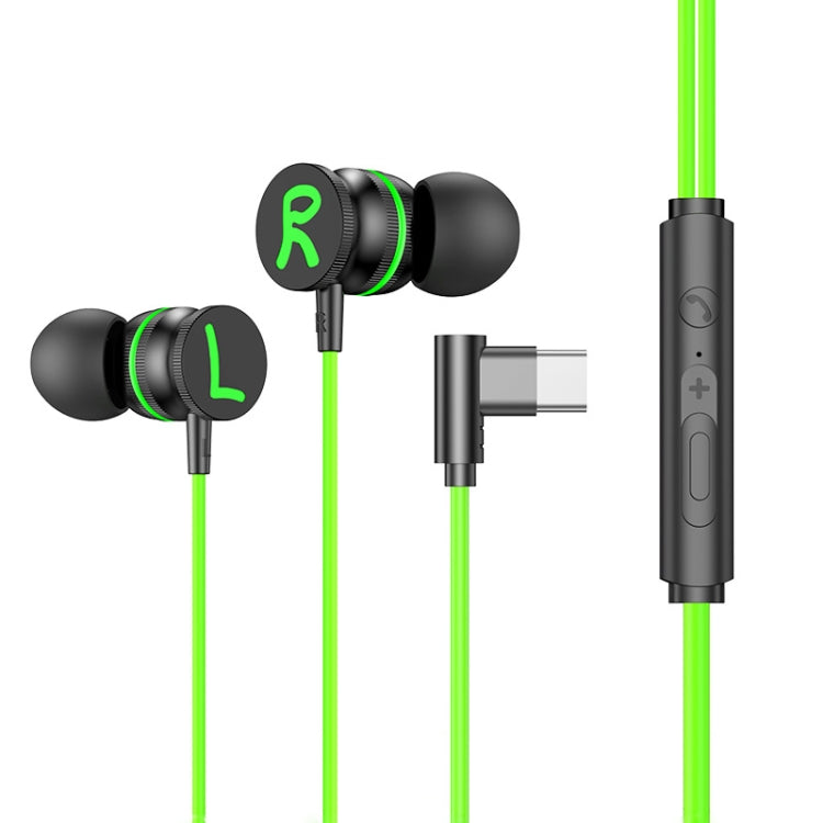 TS6600A USB-C / Typ-C In-Ear Heavy Bass Wire Control Game-Kopfhörer, Kabellänge: 1,2 m, Type-C