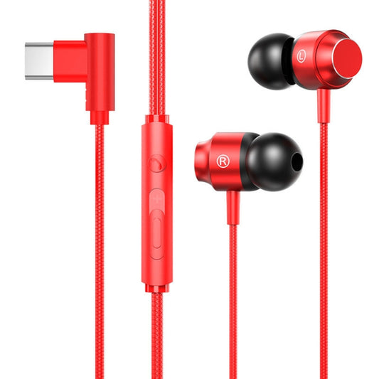 TS902 Metall-In-Ear-USB-C/Typ-C-Spielkopfhörer, Kabellänge: 1,2 m, Red, Green, Black, Silver Gray