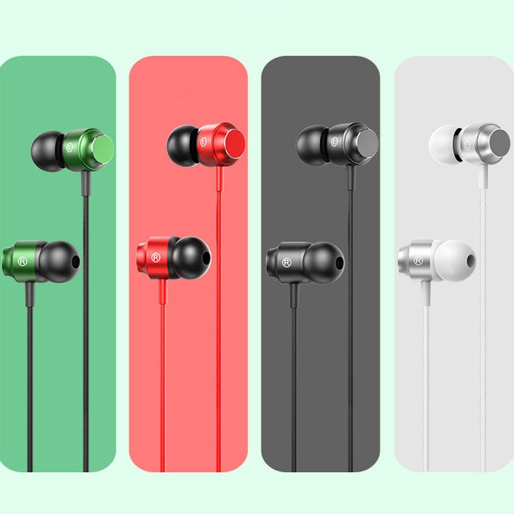 TS902 Metall-In-Ear-USB-C/Typ-C-Spielkopfhörer, Kabellänge: 1,2 m, Red, Green, Black, Silver Gray