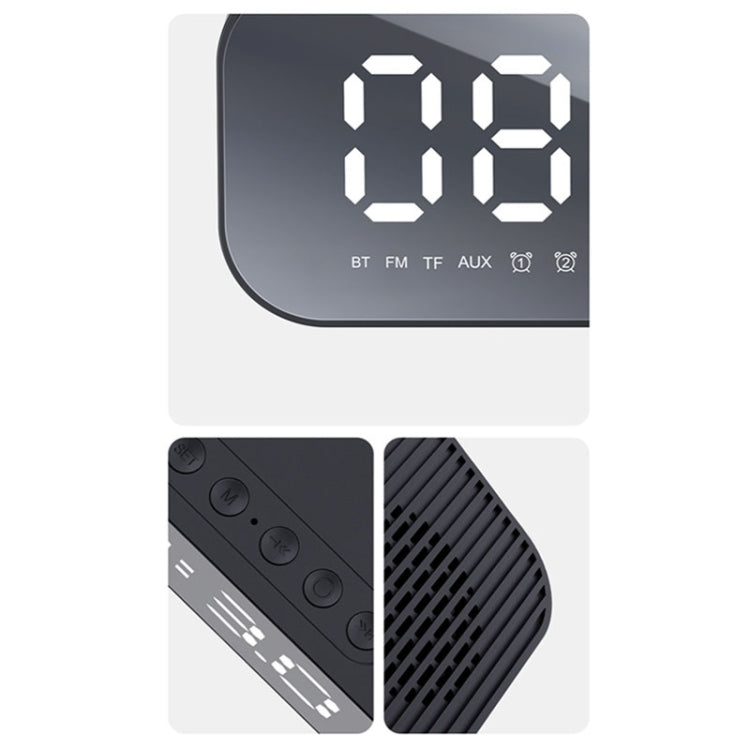 Havit M3 Subwoofer Mini-Spiegeluhr Bluetooth-Lautsprecher, Spsc:, 1200mAh (Black）, 1200mAh (White), 2200mAh (Black), 2200mAh (White)