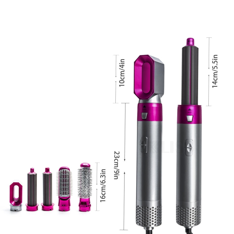5-in-1-Heißluftkamm-Haartrockner mit automatischer Glättung und doppeltem Verwendungszweck, Silver+Rose Red(EU Plug), Silver+Rose Red(US Plug), Silver+Rose Red(UK Plug), Silver+Rose Red(AU Plug), Black(EU Plug), Black(US Plug), Black(UK Plug)          ...