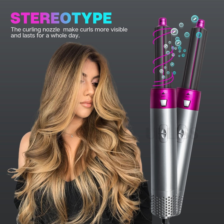 5-in-1-Heißluftkamm-Haartrockner mit automatischer Glättung und doppeltem Verwendungszweck, Silver+Rose Red(EU Plug), Silver+Rose Red(US Plug), Silver+Rose Red(UK Plug), Silver+Rose Red(AU Plug), Black(EU Plug), Black(US Plug), Black(UK Plug)          ...