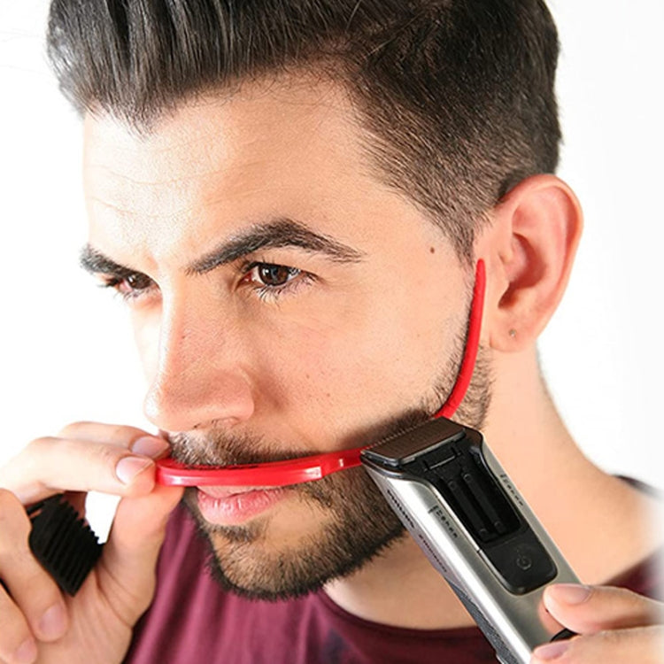 2 Sets Bart-Styling-Brett, Rasier- und Friseurwerkzeuge, Stil:, Shape Ruler+Pen, Shape Ruler+Pen+Bearded Model, Shape Ruler x 2+Pen+Bearded Model