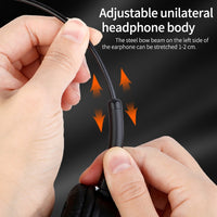 DANYIN BH69 Einseitiges Bluetooth-Headset für Geschäftsgespräche, Kundendienst, kabellose Sprachsteuerung, Weizen, BH69 Black