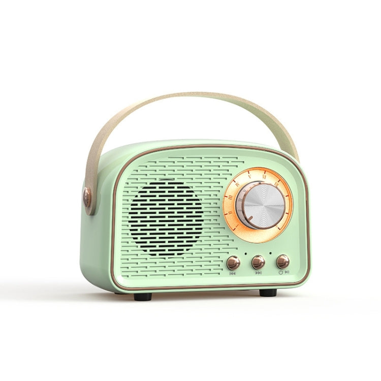 DW21 Vintage Radio BT-Lautsprecher unterstützt TF-Karte/U-Disk zum Abspielen, White, Dark Green, Light Green, Pink, Wood Grain