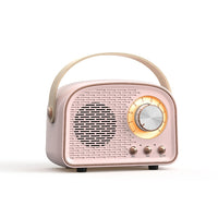 DW21 Vintage Radio BT-Lautsprecher unterstützt TF-Karte/U-Disk zum Abspielen, White, Dark Green, Light Green, Pink, Wood Grain