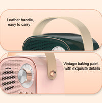 DW21 Vintage Radio BT-Lautsprecher unterstützt TF-Karte/U-Disk zum Abspielen, White, Dark Green, Light Green, Pink, Wood Grain