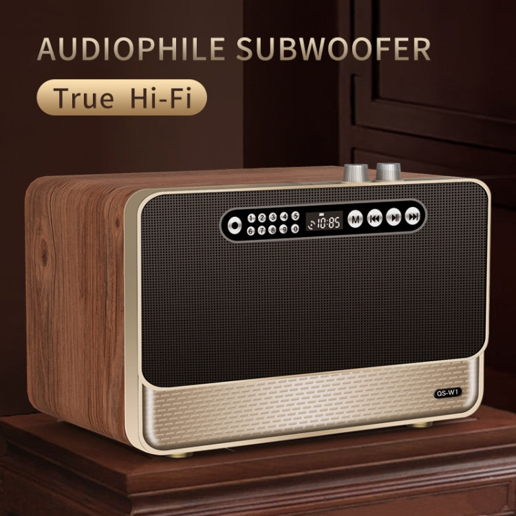 W1 Holz-HIFI-Soundeffekt-Desktop-Wireless-Bluetooth-Lautsprecher