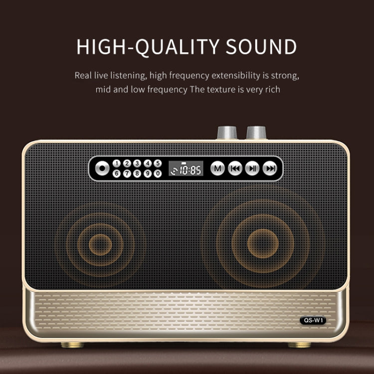 W1 Holz-HIFI-Soundeffekt-Desktop-Wireless-Bluetooth-Lautsprecher