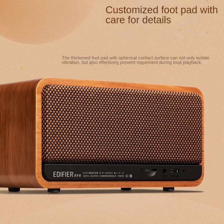 Edifier M230 Retro Classic Desktop Tragbarer kabelloser Bluetooth 5.0-Holzlautsprecher, M230
