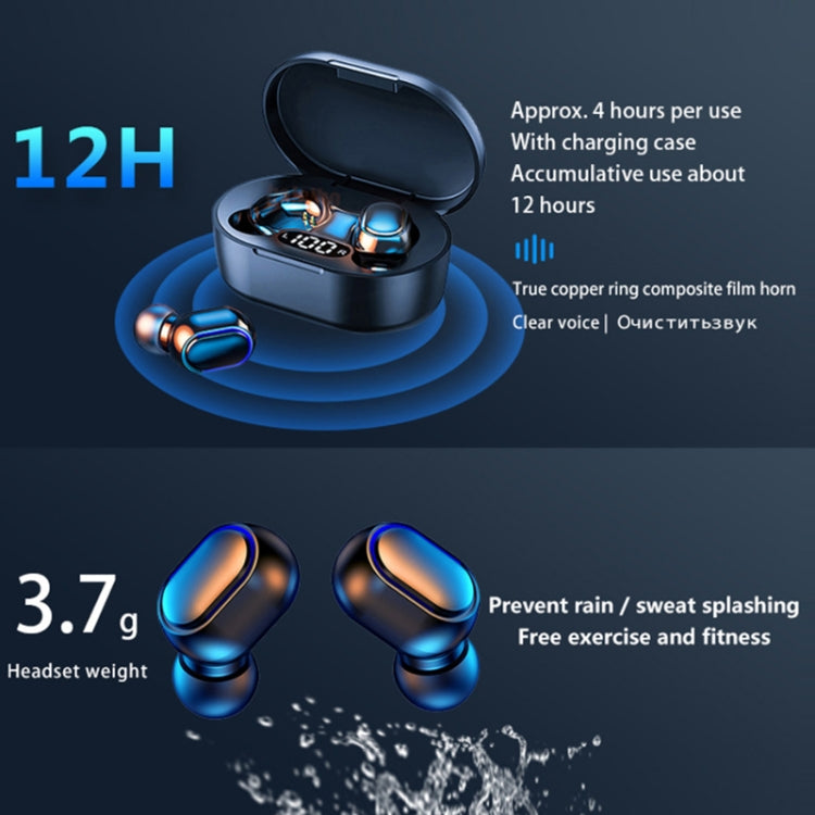 E7s Digital Sports Wasserdichter TWS Bluetooth 5.0 In-Ear-Kopfhörer, E7s (Black), E7s (White), E7s (Yellow), E7s (Blue), E7s (Pink), E7s (Green)