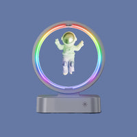 Y-558 Magnetschwebe-Astronaut TWS Bluetooth-Lautsprecher mit RGB-Licht, Stil:, Golden Basic, Silver Basic, Golden Clock Model, Silver Clock Model, Golden Wireless Charging, Silver Wireless Charging