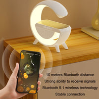 Intelligenter, kabellos aufladbarer Bluetooth-Lautsprecher mit Umgebungslicht, DH001 (White)