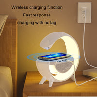 Intelligenter, kabellos aufladbarer Bluetooth-Lautsprecher mit Umgebungslicht, DH001 (White)