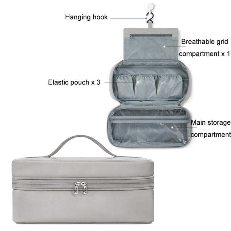 Baona BN-DS006 für Dyson Airwrap, multifunktionale Aufbewahrungstasche aus PU-Leder, BN-DS006 Grey