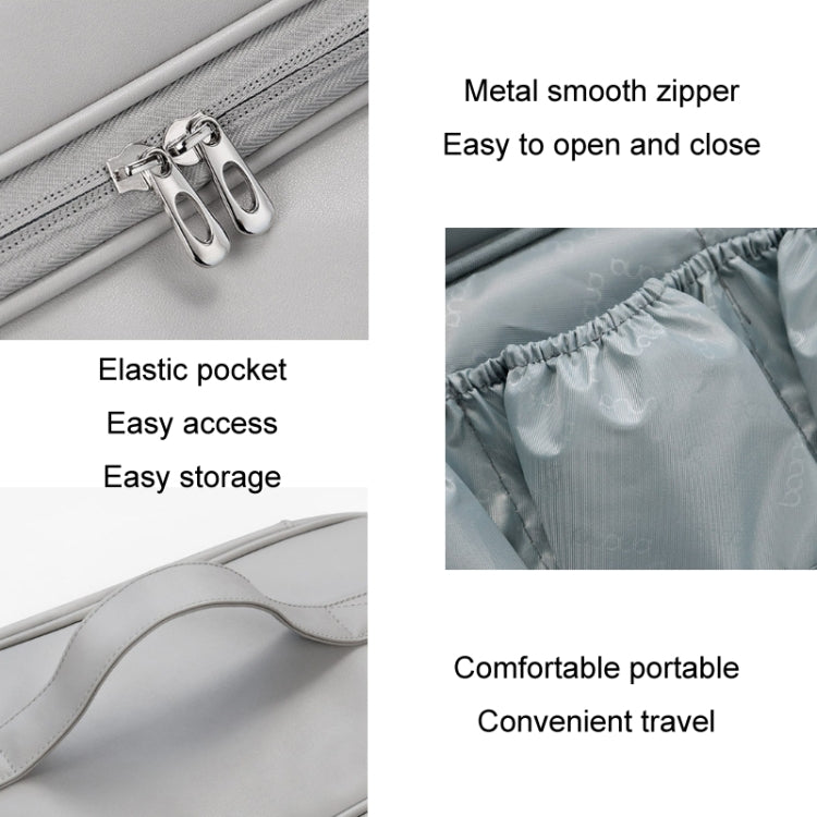 Baona BN-DS006 für Dyson Airwrap, multifunktionale Aufbewahrungstasche aus PU-Leder, BN-DS006 Grey