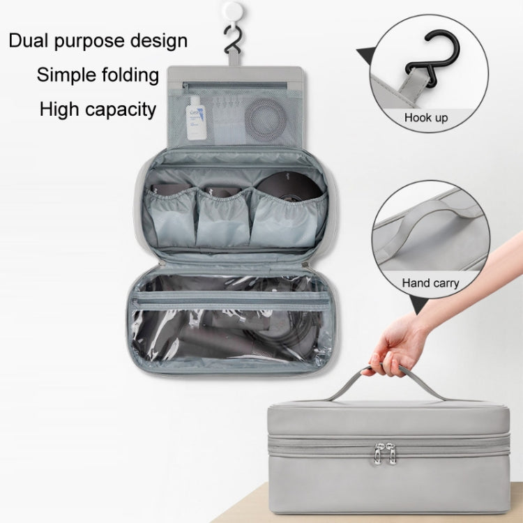 Baona BN-DS006 für Dyson Airwrap, multifunktionale Aufbewahrungstasche aus PU-Leder, BN-DS006 Grey