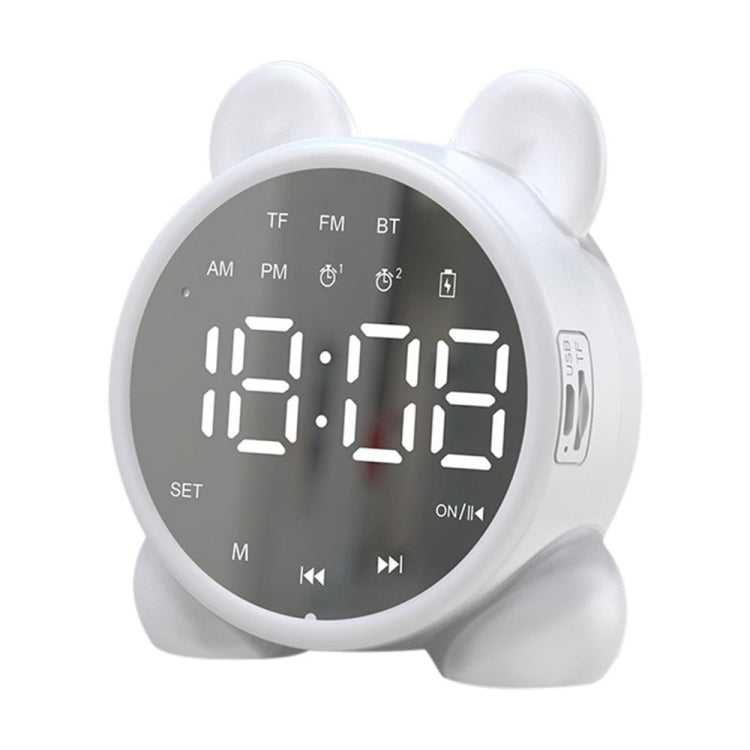 P1 Mini Card Mirror Clock Drahtloser Bluetooth-Lautsprecher mit FM-Radio