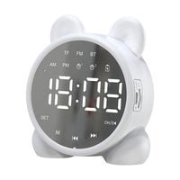 P1 Mini Card Mirror Clock Drahtloser Bluetooth-Lautsprecher mit FM-Radio