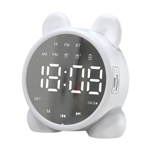 P1 Mini Card Mirror Clock Drahtloser Bluetooth-Lautsprecher mit FM-Radio