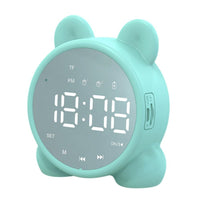 P1 Mini Card Mirror Clock Drahtloser Bluetooth-Lautsprecher mit FM-Radio