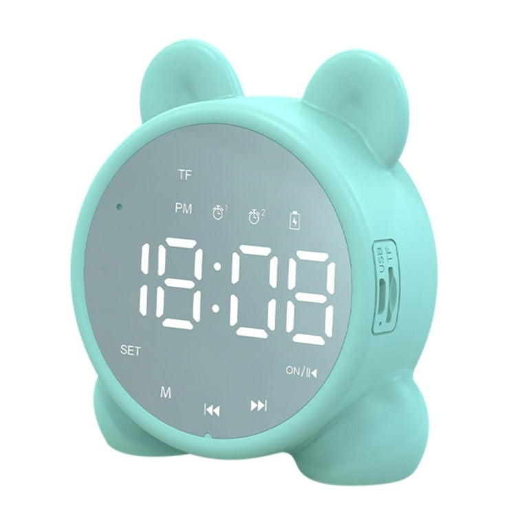 P1 Mini Card Mirror Clock Drahtloser Bluetooth-Lautsprecher mit FM-Radio
