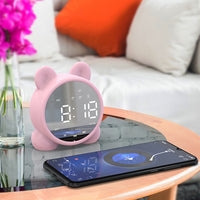 P1 Mini Card Mirror Clock Drahtloser Bluetooth-Lautsprecher mit FM-Radio