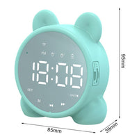 P1 Mini Card Mirror Clock Drahtloser Bluetooth-Lautsprecher mit FM-Radio