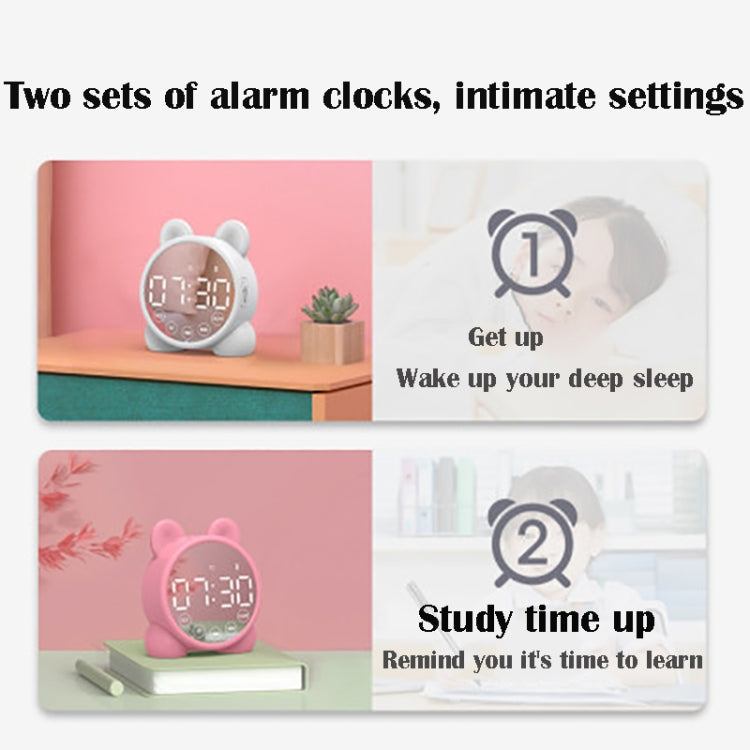 P1 Mini Card Mirror Clock Drahtloser Bluetooth-Lautsprecher mit FM-Radio