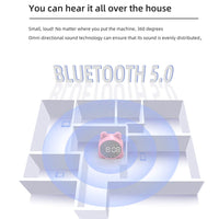 P1 Mini Card Mirror Clock Drahtloser Bluetooth-Lautsprecher mit FM-Radio