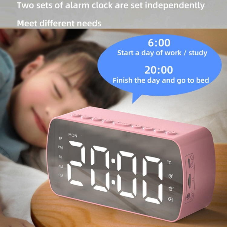 Portable Outdoor Bluetooth Speaker, Small Radio Alarm Clock, Q5 Black 1400mAh, Q5 White 1400mAh