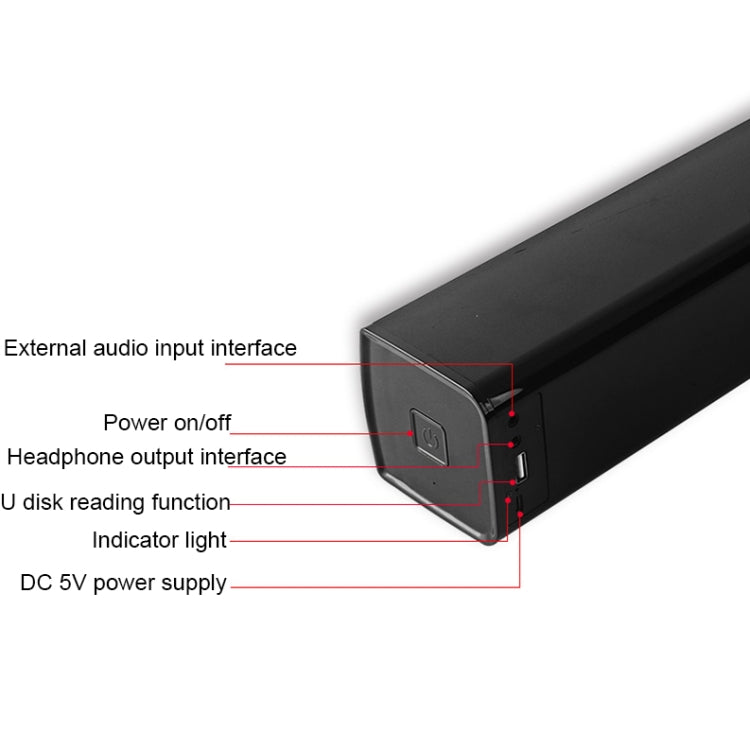 BT809S Desktop-Long-Gaming-Bluetooth-Lautsprecher Computer USB-Plug-in Intelligentes Umgebungslicht-Audio