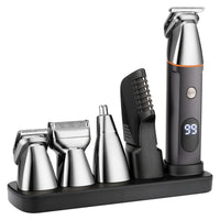 5-in-1-Haarschnitt-Digitalanzeige, Wasserwasch-Rasierer, Nasenhaar-Elektro-Push-Scheren-Set, LK-881 5 In 1 (Gold), LK-881 5 In 1 (Silver)
