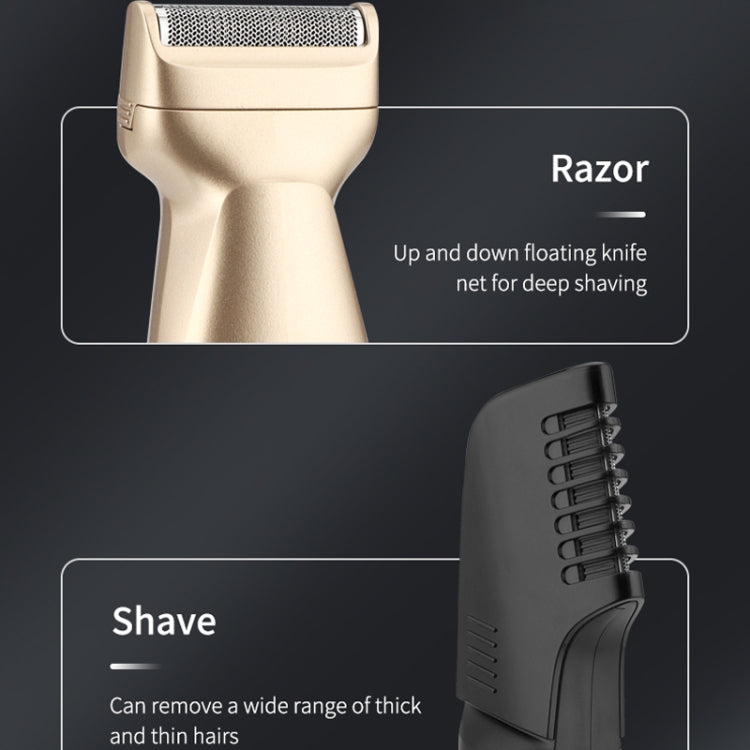 5-in-1-Haarschnitt-Digitalanzeige, Wasserwasch-Rasierer, Nasenhaar-Elektro-Push-Scheren-Set, LK-881 5 In 1 (Gold), LK-881 5 In 1 (Silver)