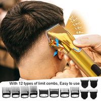 Männer elektrische Haarschneidewerkzeuge Set Sculpting Electric Clipper, LM-2027 2 In 1 (Black), LM-2027 2 In 1 (Gold)