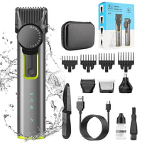 IPX5 wasserdichter Herren-Multifunktions-Friseur 4-in-1-Rasierer, Nasenhaar-Set, USB-Ladedruck, 677 4 In 1