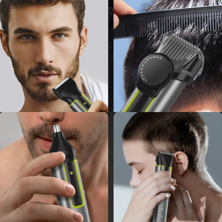 IPX5 wasserdichter Herren-Multifunktions-Friseur 4-in-1-Rasierer, Nasenhaar-Set, USB-Ladedruck, 677 4 In 1