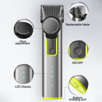 IPX5 wasserdichter Herren-Multifunktions-Friseur 4-in-1-Rasierer, Nasenhaar-Set, USB-Ladedruck, 677 4 In 1