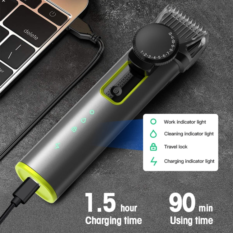 IPX5 wasserdichter Herren-Multifunktions-Friseur 4-in-1-Rasierer, Nasenhaar-Set, USB-Ladedruck, 677 4 In 1