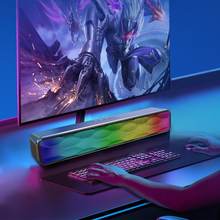 RGB-Bunter Lichteffekt-Desktop-Lang-USB-Wireless-Bluetooth-Lautsprecher, Q6