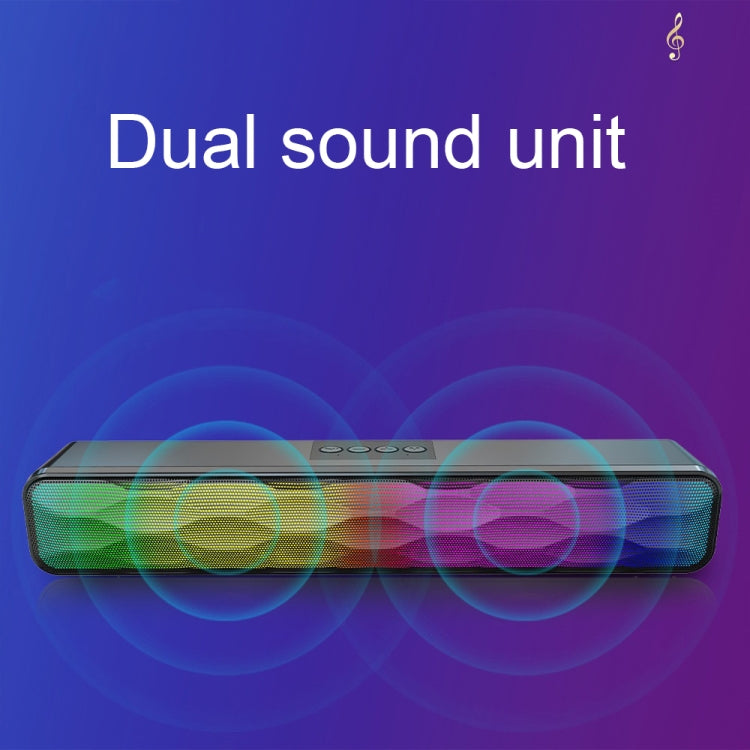 RGB-Bunter Lichteffekt-Desktop-Lang-USB-Wireless-Bluetooth-Lautsprecher, Q6