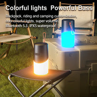Drahtloser Bluetooth-Lautsprecher mit RGB-Licht, wasserdichtem Stereo-Atmosphärenlicht