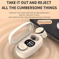 Mini-TWS-Bluetooth-Ohrhörer mit rechteckigem Behälter, Rauschunterdrückung, lange Lebensdauer, kabellose Musik-Ohrhörer für den Schlaf, mini13s