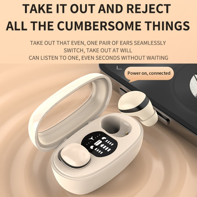 Mini-TWS-Bluetooth-Ohrhörer mit rechteckigem Behälter, Rauschunterdrückung, lange Lebensdauer, kabellose Musik-Ohrhörer für den Schlaf, mini13s