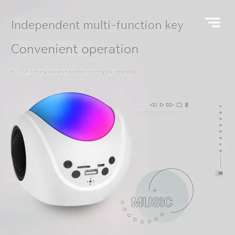 SY-688 TWS RGB Buntes Licht Mini-Karte Bluetooth-Lautsprecher, SY-688 White