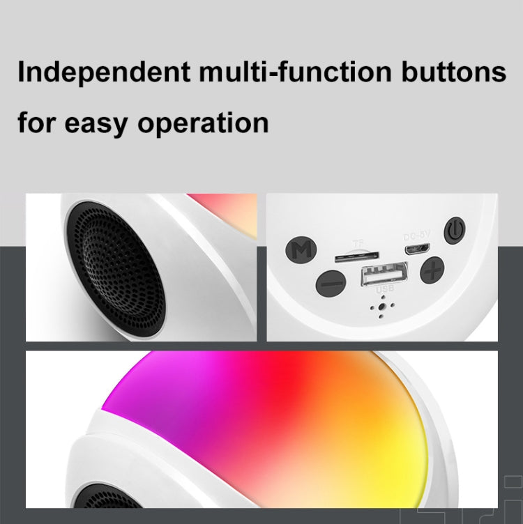 SY-688 TWS RGB Buntes Licht Mini-Karte Bluetooth-Lautsprecher, SY-688 White