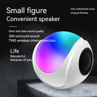 SY-688 TWS RGB Buntes Licht Mini-Karte Bluetooth-Lautsprecher, SY-688 White