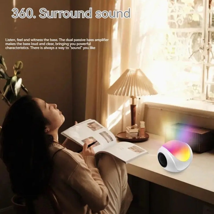 SY-688 TWS RGB Buntes Licht Mini-Karte Bluetooth-Lautsprecher, SY-688 White