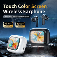 LX-10 In-Ear-Kopfhörer mit kabellosem Bluetooth und Vollfarb-Touchscreen, ANC+ENC und doppelter Rauschunterdrückung