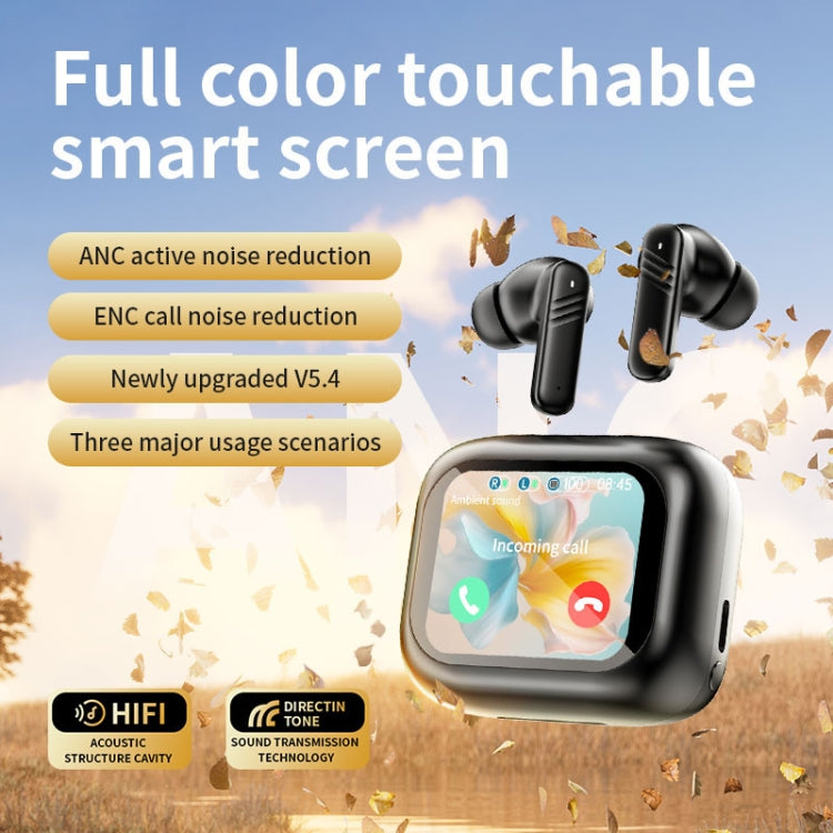 LX-10 In-Ear-Kopfhörer mit kabellosem Bluetooth und Vollfarb-Touchscreen, ANC+ENC und doppelter Rauschunterdrückung